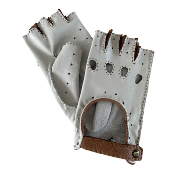 Dámské kožené rukavice ISVARA řidičské bezprstové