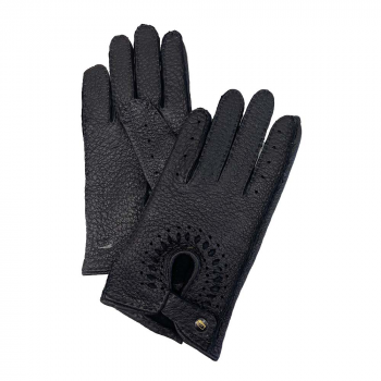 Pánské  kožené rukavice ŠANKARA černé 8,5 velikost