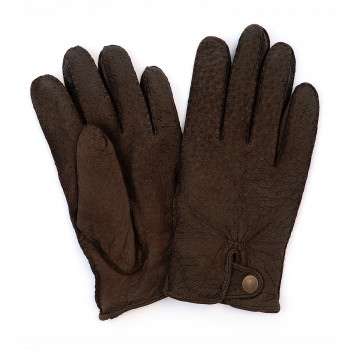 Pánské kožené rukavice KAPOTAS hnědé  8,5 velikost