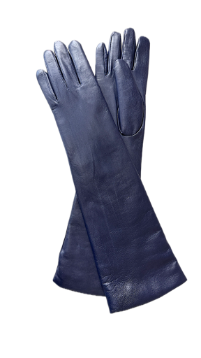 Dámské kožené rukavice NAVY blue  7,5 long