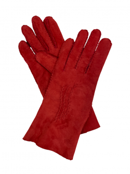 Dámské kožešinové rukavice PRAKRITI RED