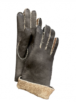 Dámské kožešinové rukavice PRAKRITI Dark Brown 7