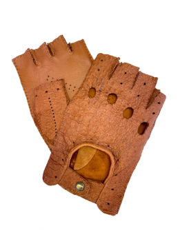 Pánské kožené rukavice SAHMAN bezprstové Pec
