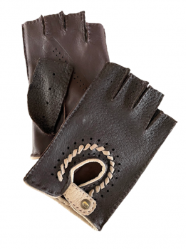 Pánské  kožené rukavice ŠANKARA fingerless  8,5 velikost