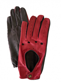 Dámské kožené rukavice Red Brown 7 drive