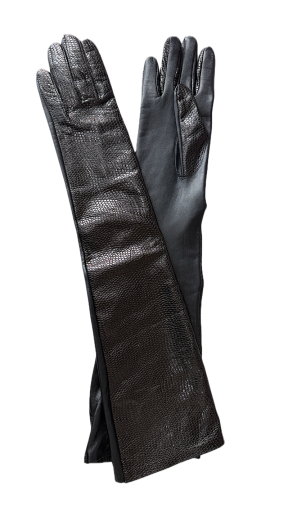 Dámské kožené rukavice Silver black 7,5