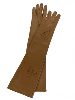 Dámské kožené rukavice Perforated Nude