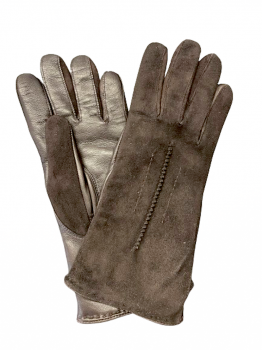 Dámské rukavice kombinace nappa brown s broušeným hřbetem 7