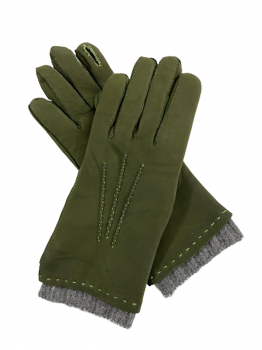 Dámské kožené rukavice YATNA Nubuck Green 7,5