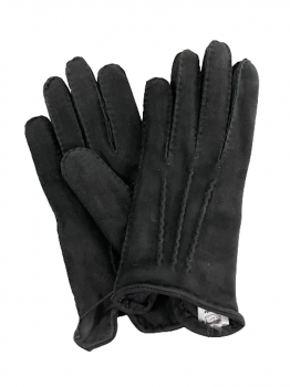Dámské kožené rukavice černý Nubuck