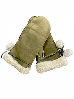 Dámské kožené rukavice palčák Šmašle Olive 7-8