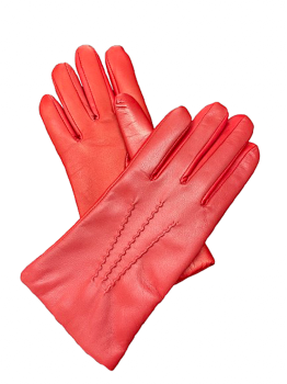 Dámské kožené rukavice  Červené 7,5