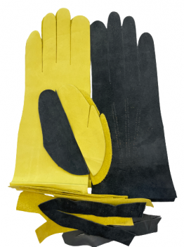 Kreativní sada "Ušij si své rukavice" DIY ready to sew 7,5 žluto šedé