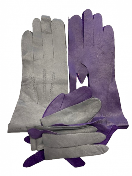 Kreativní sada "Ušij si své rukavice" DIY ready to sew 8 šedá a filalová