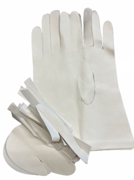 Kreativní sada "Ušij si své rukavice" DIY ready to sew 6,5 WHITE