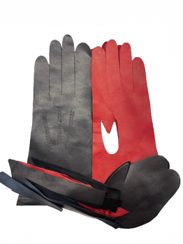 Kreativní sada "Ušij si své rukavice" DIY ready to sew 7 Black / RED