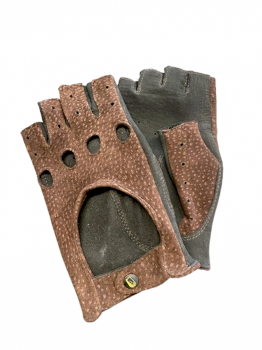 Dámské kožené rukavice bezprstové 7 Carpincho-nubuck
