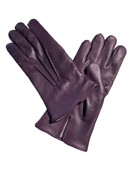 Pánské kožené  zimní rukavice Aubergine 8 a 9