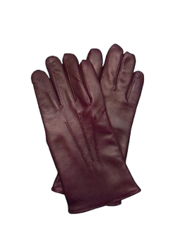Pánské kožené  zimní rukavice Aubergine