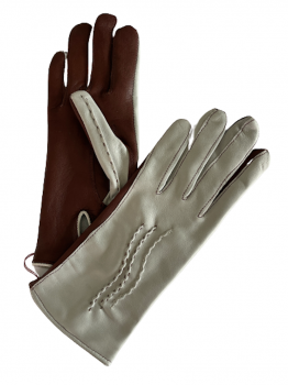 Dámské kožené rukavice 6,5 kombinované