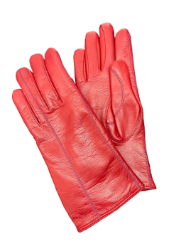 Dámské kožené rukavice Red -blue 6,5