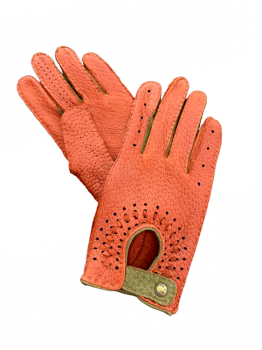 Dámské kožené rukavice Váta 7,5 Cinnamon Olive
