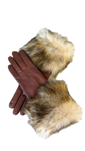 Dámské kožené rukavice Toscana Brown 6,5