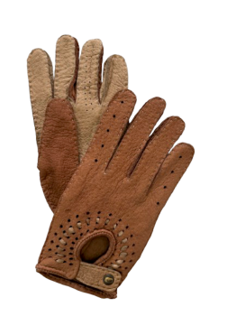 Dámské kožené rukavice Peccary Váta 8  Cognac cream