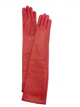 Dámské kožené rukavice dlouhé RED 7- KUP TEĎ