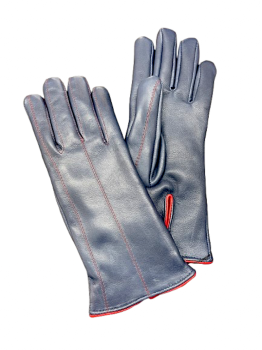 Dámské kožené rukavice Blue red  7,5 