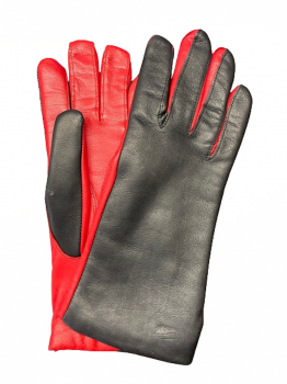 Dámské kožené rukavice   7, FERRARI- BLACK