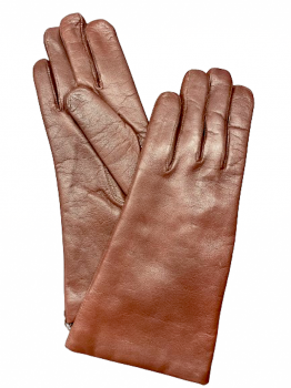 Dámské kožené rukavice 7 tmavé bordo