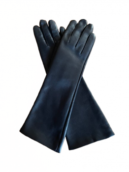 Dámské kožené rukavice černé 7,5 silk