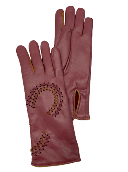 Dámské kožené rukavice OLDPINK/NUDE 7,5