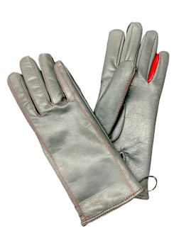 Dámské kožené rukavice Grey -red 6,5 