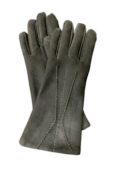 Dámské kožené rukavice 7,5 černý nubuck