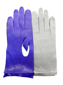 Kreativní sada "Ušij si své rukavice" DIY ready to sew 7,5 - Cobalt - Grey