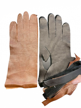 Kreativní sada "Ušij si své rukavice" DIY ready to sew  8 dámské  černá / hnědá