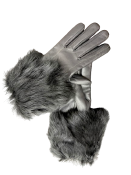 Dámské zimní kožené rukavice Toscana Cuff  7,5 BLACK