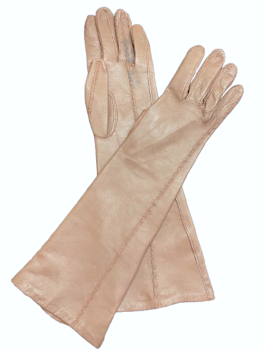 Dámské kožené rukavice bezpodšívkové 7,5 Oldpink
