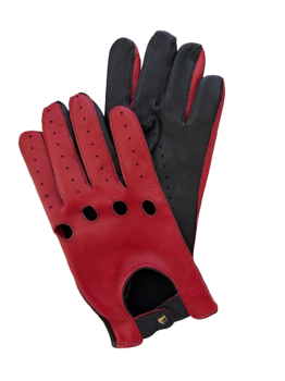Pánské kožené rukavice řidičské  red black 8,5