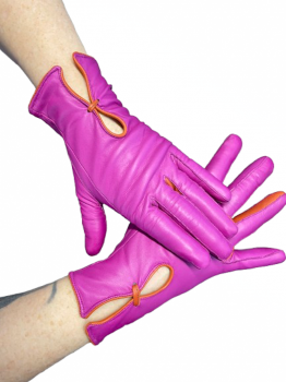 Dámské kožené rukavice Shilueta Fuschia 2-7,5