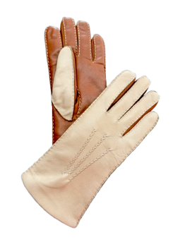 Dámské kožené rukavice  ručně šité 6,5 Iv C 