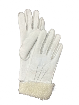 Dámské kožešinové rukavice PRAKRTITI  WHITE 7a 7,5