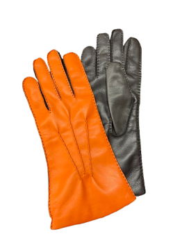 Dámské kožené rukavice Orange black 7,5