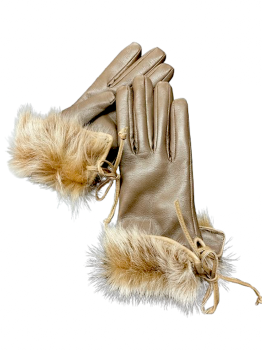 Dámské kožené rukavice Toscana Beige 7