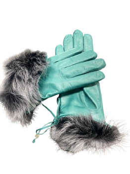 Dámské kožené rukavice Toscana Petrol 7,5