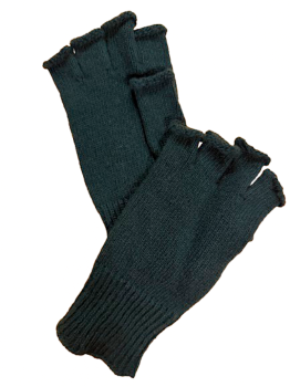 Kašmírové pletené rukavice bezprsté Green