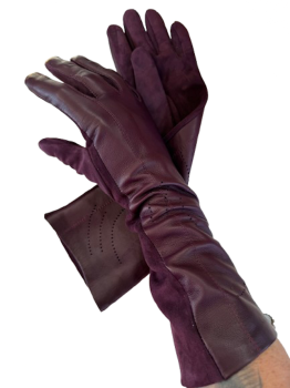Dámské kožené rukavice Aubergine 7,5
