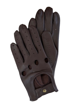 Dámské  kožené řidičské rukavice 7,5 Brown
